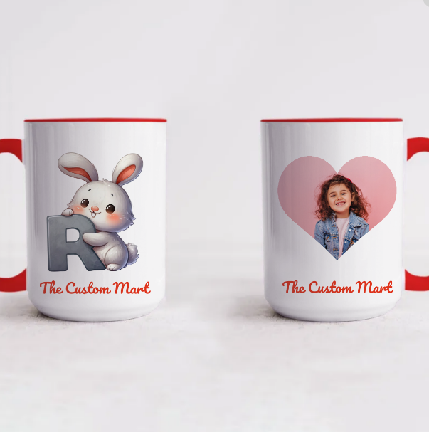 Accent Mugs-Personalize with Cute Animal Letters And Your Photo