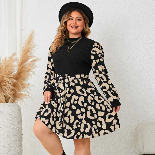 Honey Plus Size Splicing Dress