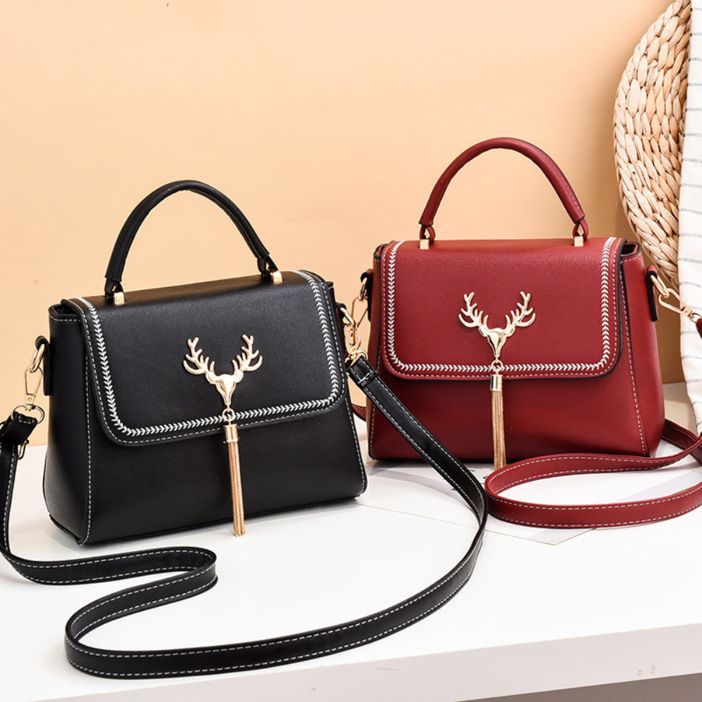 Women's New Fashion Hand-held Deer Head Tassel Shoulder Bag