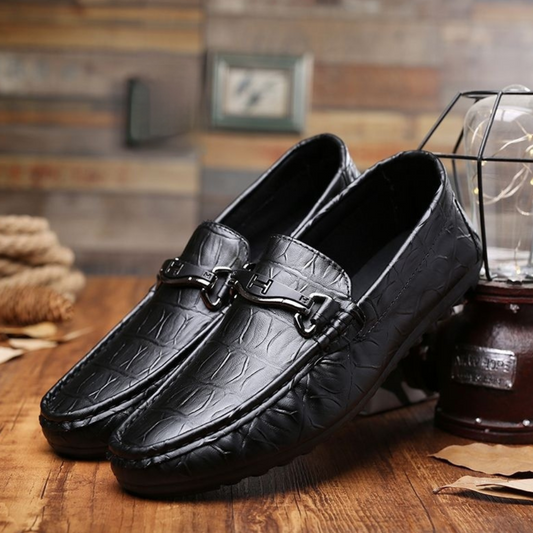 Casual Leather All-match British Slip-on Men's Shoes