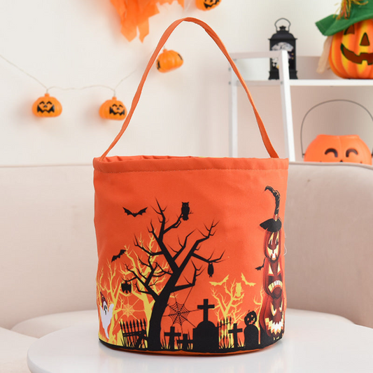 Halloween Basket Luminous Pumpkin Bag Children's Portable Candy Bag