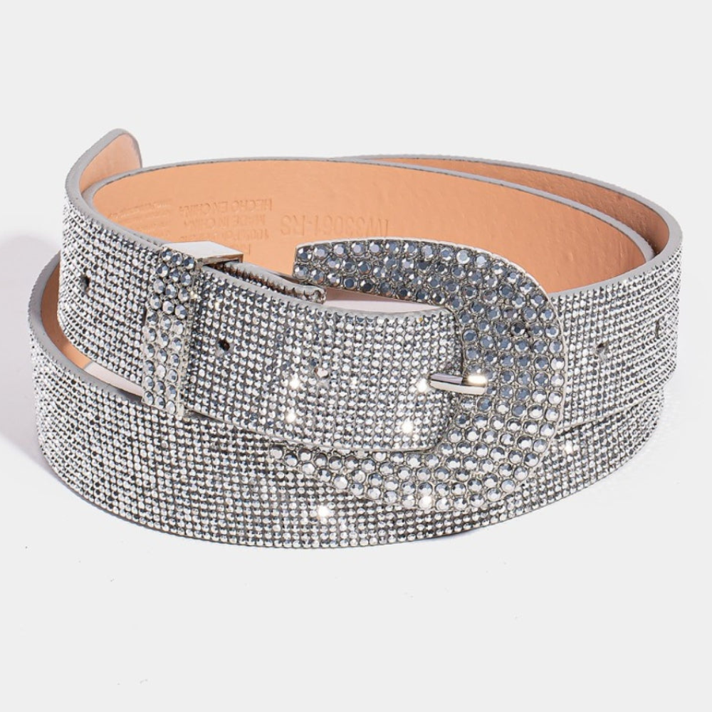 Fame Rhinestone Embellished Belt