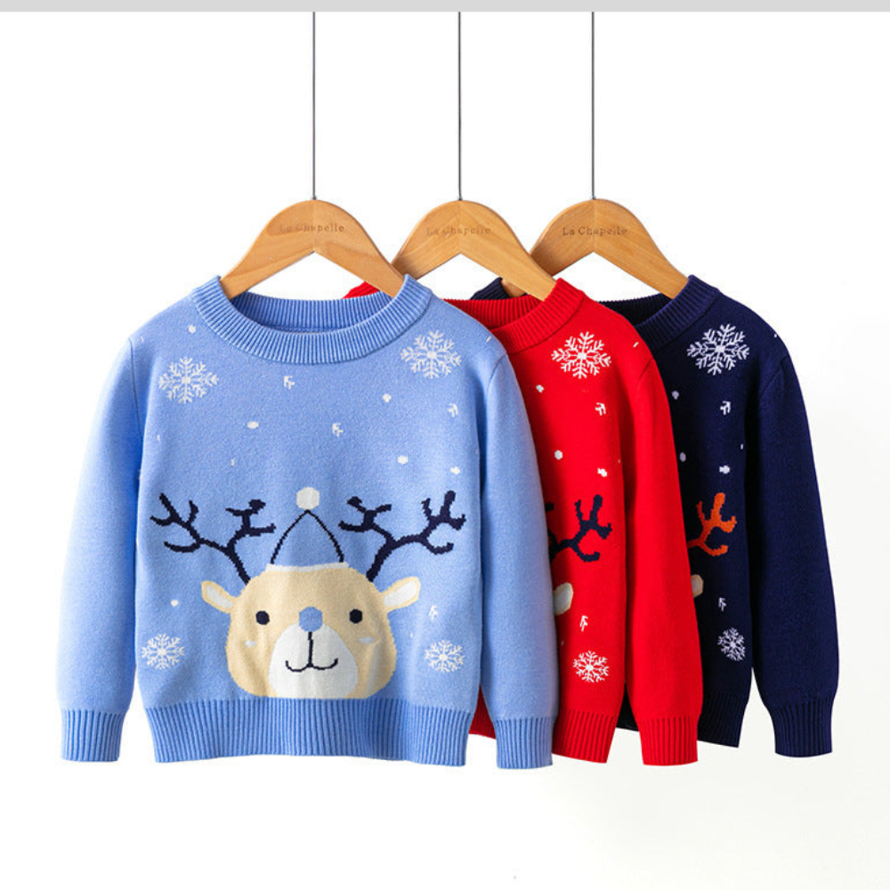 Christmas snowflake fawn sweater