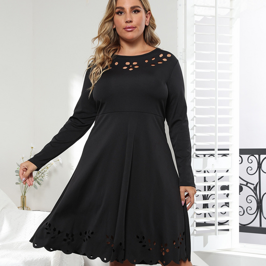 Long Sleeve Cutout Detail Dress