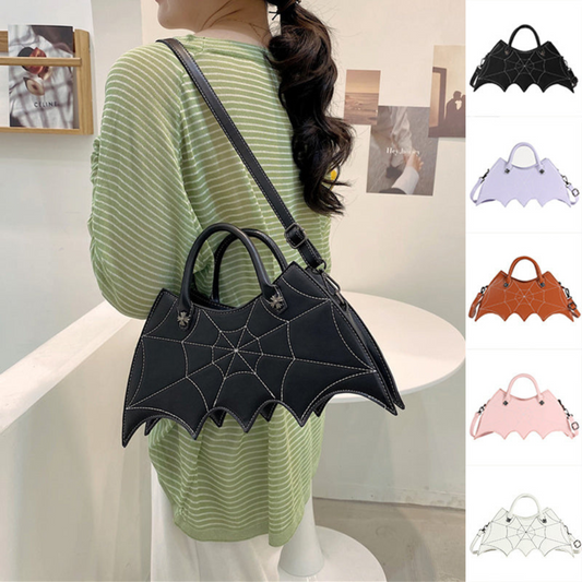 Halloween Spider Web Shape Shoulder Bags Personality Batgirl Tide Pu Handbags Fashion Messenger Crossbody Bag