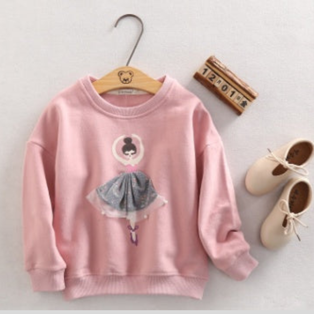 Spring new Korean children's clothing sweater plus velvet children's sweater cartoon casual girl sweater sports boy jacket