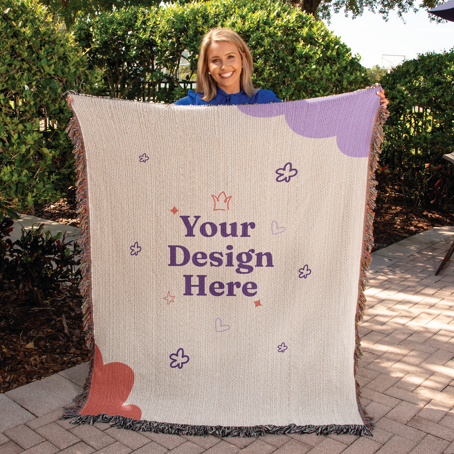 Heirloom Woven Blanket (Portrait)- Custom With Graduation Designs