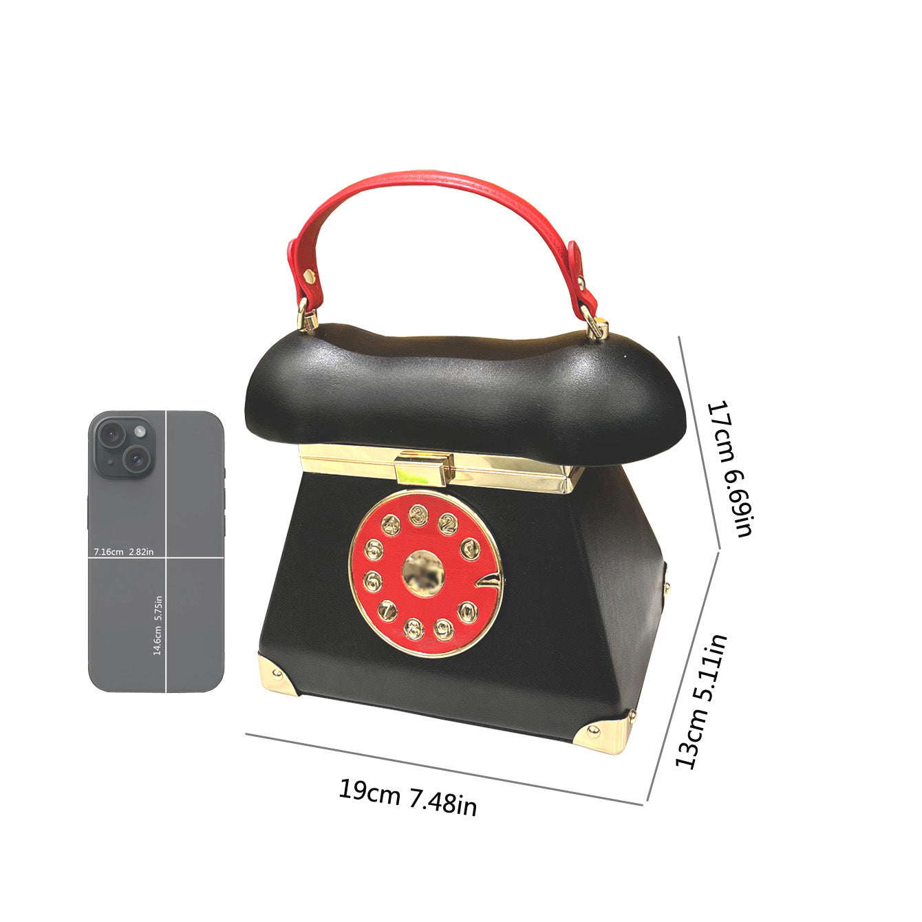 Women's Fashion Landline Phone-shaped Handbag