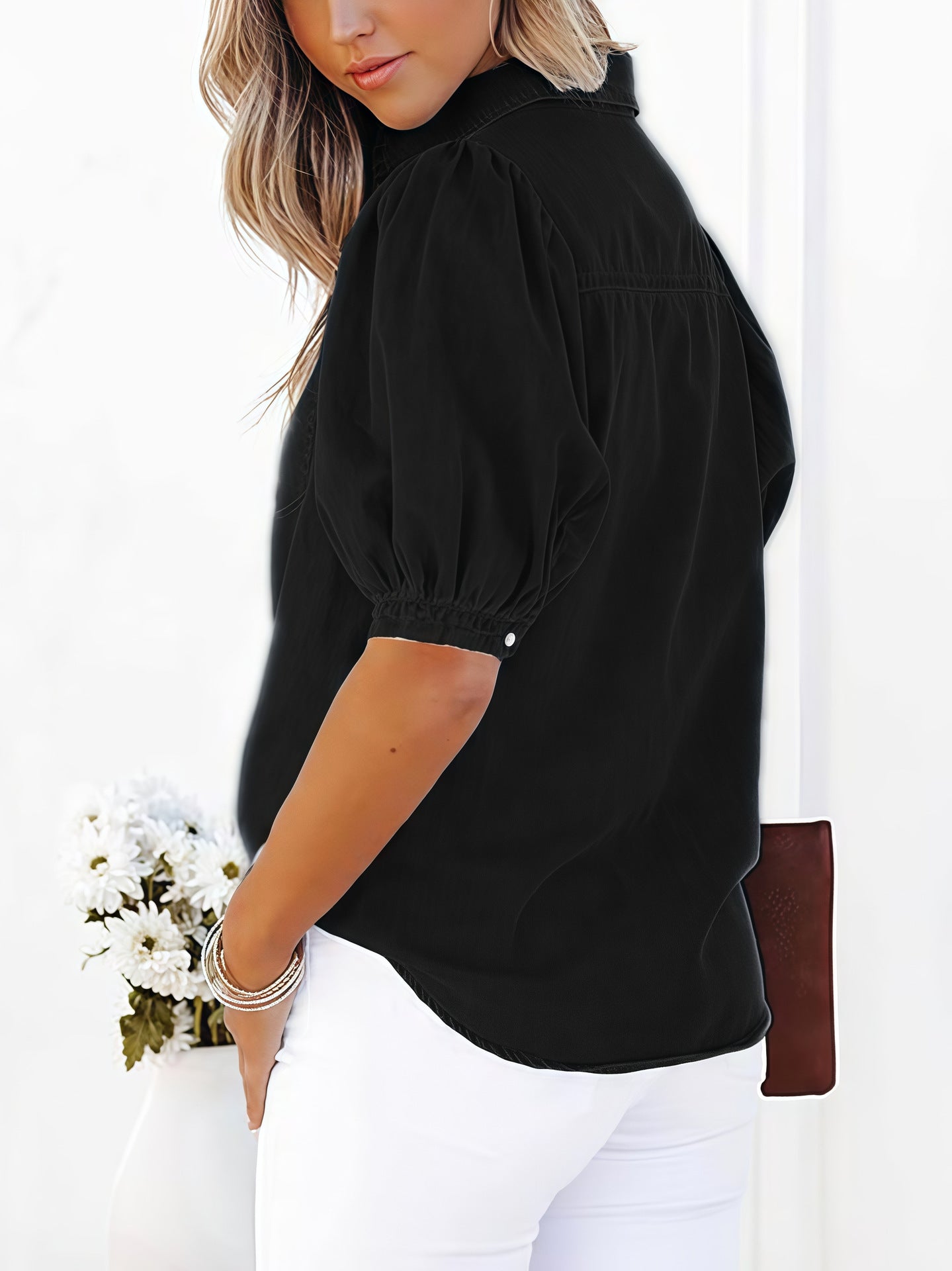Spring And Autumn New Denim Women's Shirt