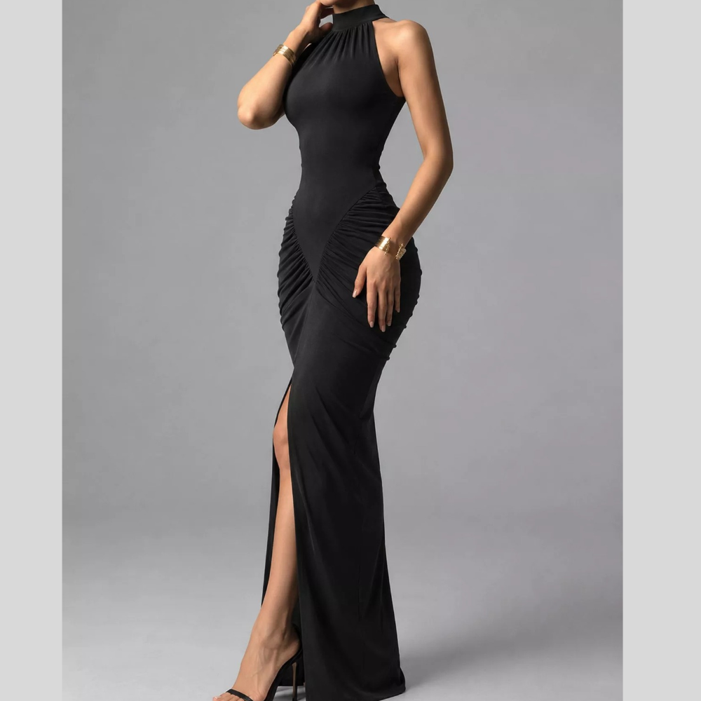 Slit Sleeveless Maxi Dress