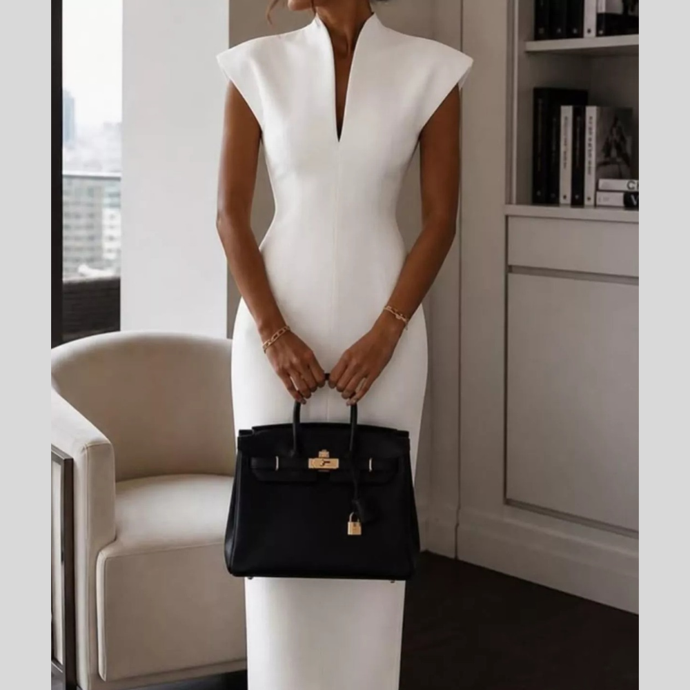 Slit Sleeveless Bodycon Midi Dress