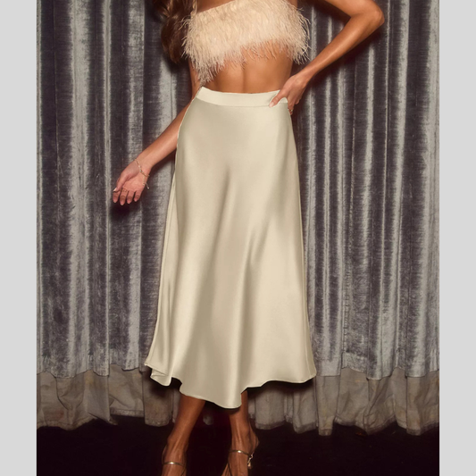 Satin Midi Skirt