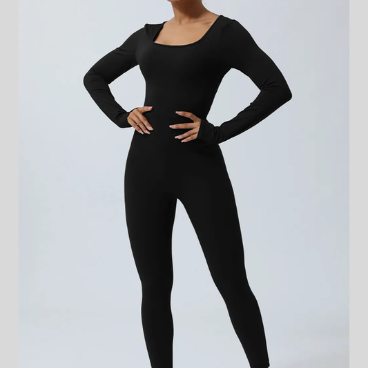 Twisted Backless Long Sleeve Jumpsuit