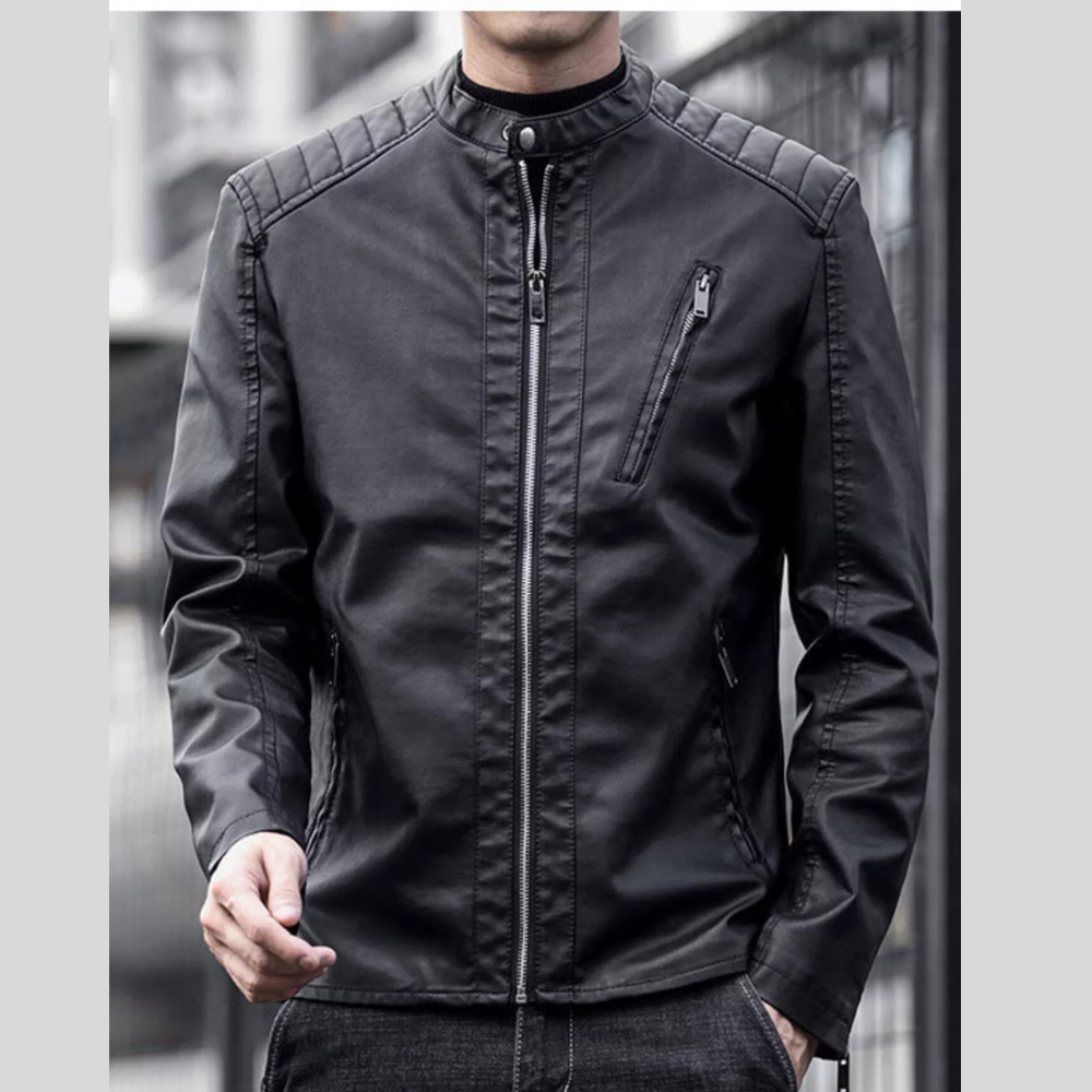 Men's Classic Zip-Up Long Sleeve Jacket for Men