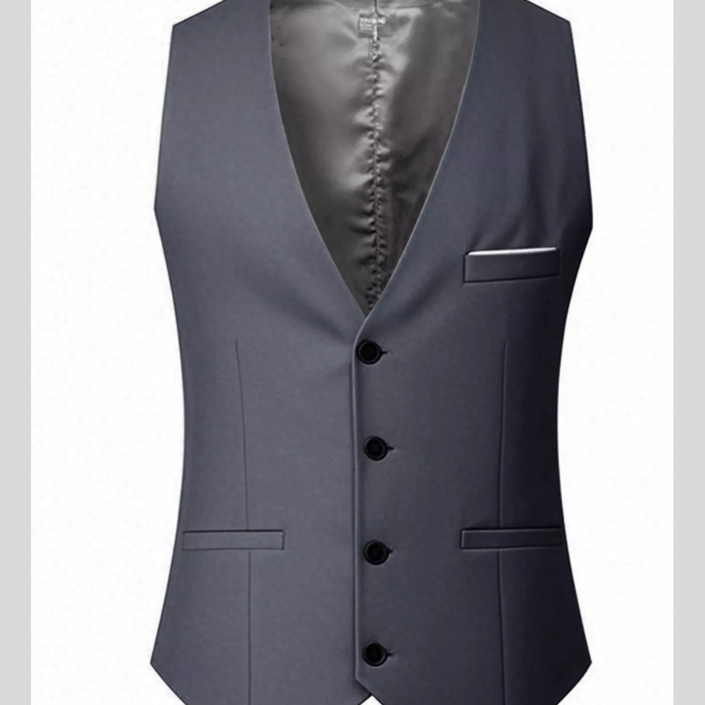 Men's Plus Size Classic Fit Button Up Vest