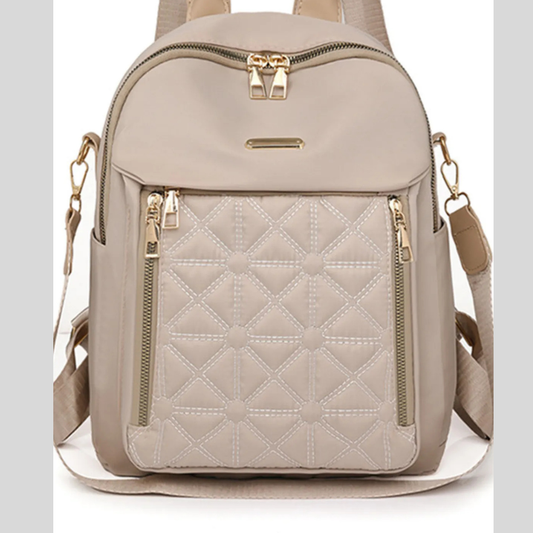 Quilted Oxford Cloth Backpack Bag