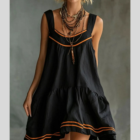Full Size Sleeveless Tiered Mini Dress Plus Size