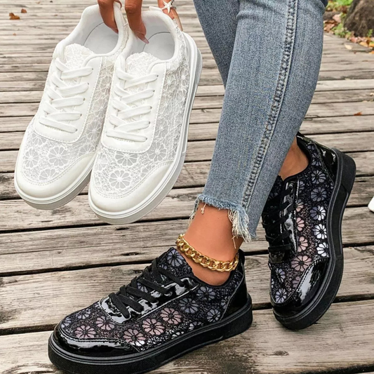 Round Toe Lace Sneakers