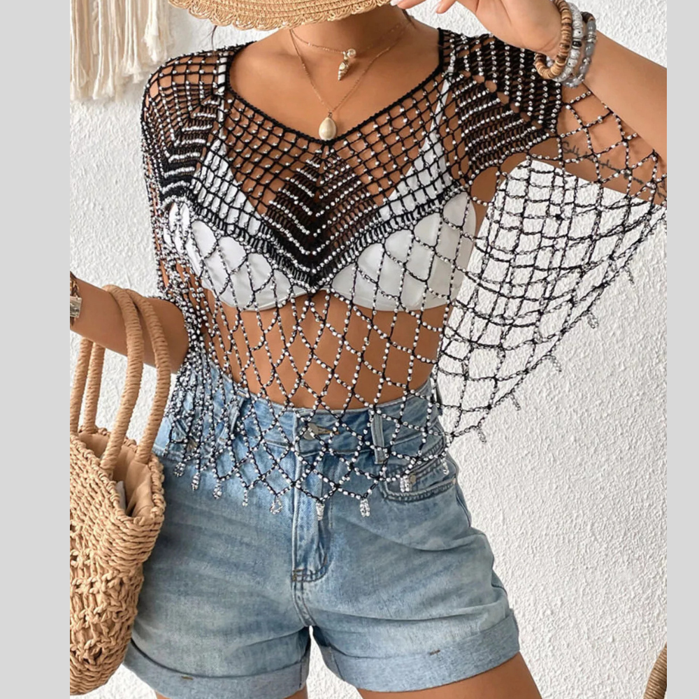 Beaded Crochet Cover Up