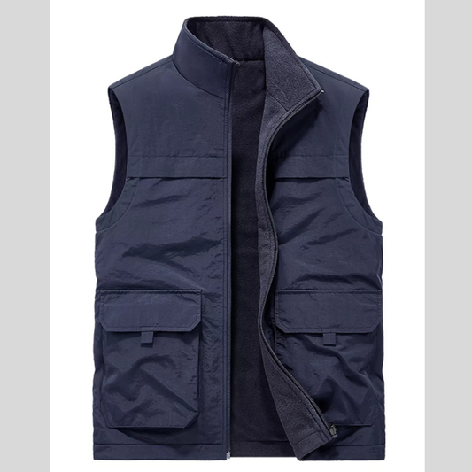 Men's Plus Size Zip Up Fleece Lined Vest