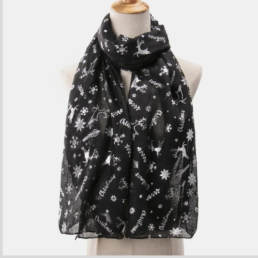Christmas Element Polyester Scarf