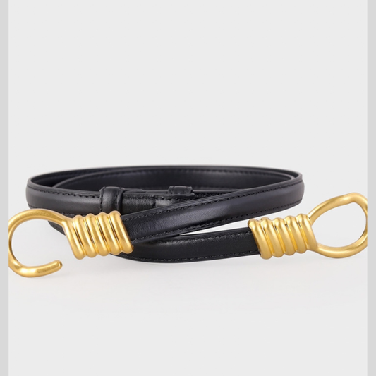 Hook Buckle Skinny Belt