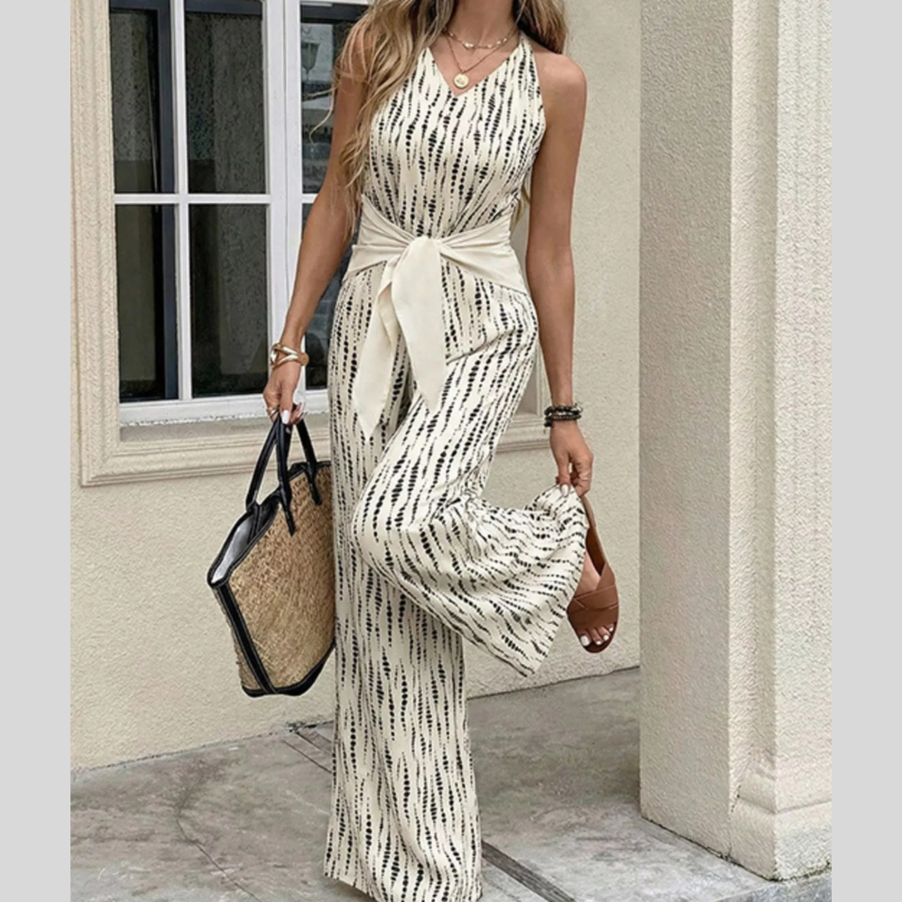 Printed Wide Leg Jumpsuit