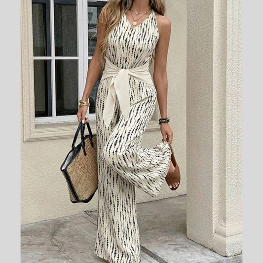 Printed Wide Leg Jumpsuit