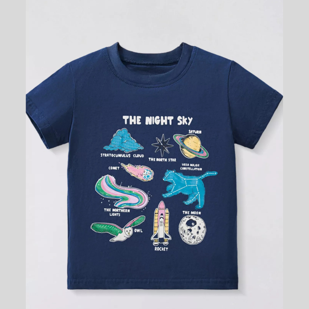 Children's Graphic Round Neck T-Shirt