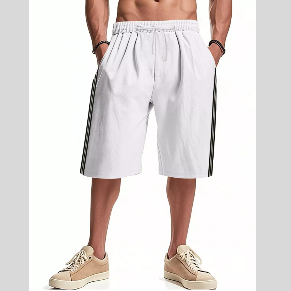 Men's Full Size Casual Striped Shorts Plus Size