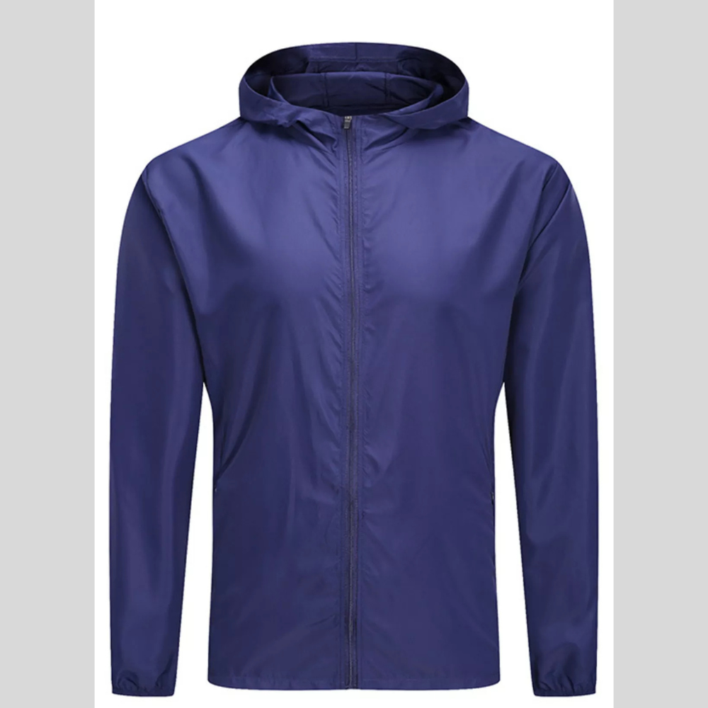 Men's Plus Size Zip Up Long Sleeve Hooded Jacket