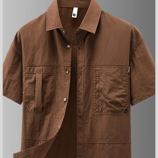 Men's Plus Size Casual Lightweight Short Sleeve Shirt
