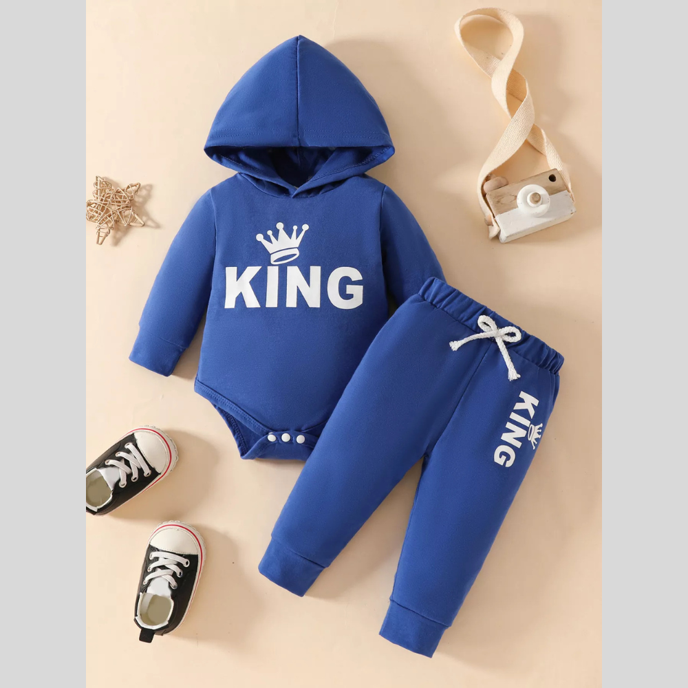 Children's Long Sleeve Bodysuit Hoodie and Pants Set