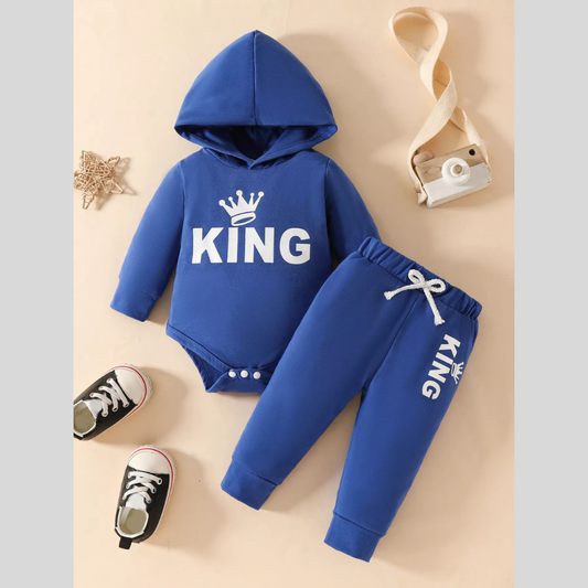 Children's Long Sleeve Bodysuit Hoodie and Pants Set