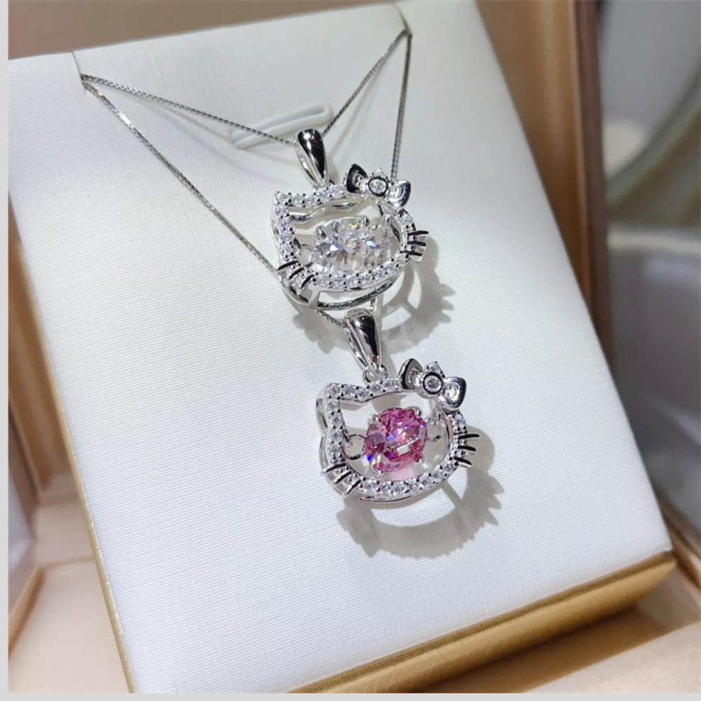 2 Carat Moissanite 925 Sterling Pendant Silver