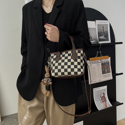 All-match Houndstooth Shoulder Portable Messenger Bag