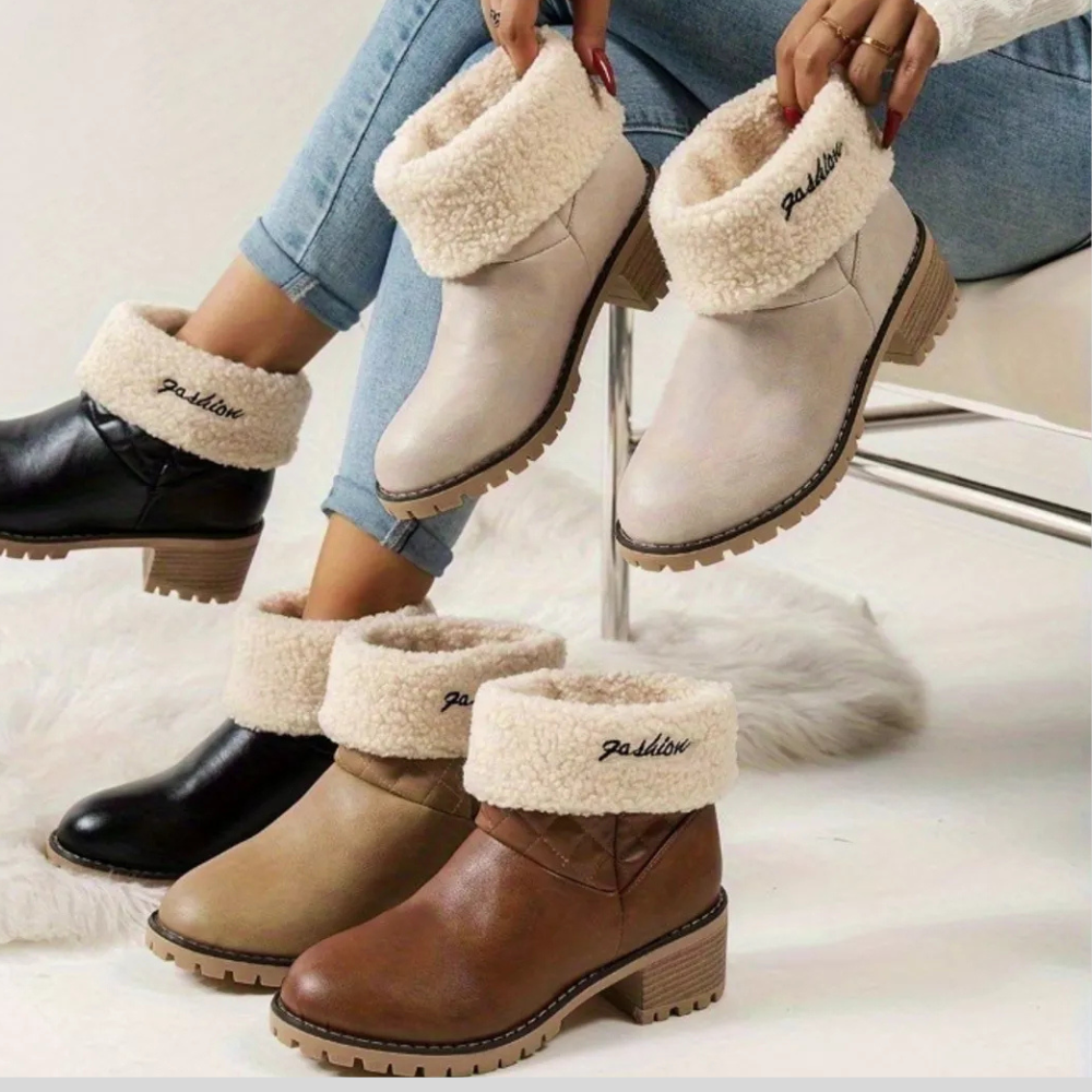 Fashionable Women’s Block Heel Boots