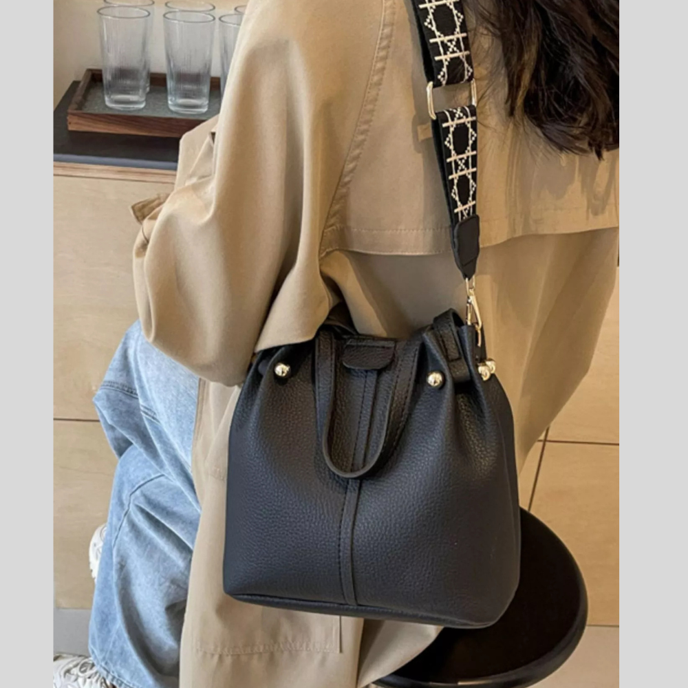 Crossbody Bag with Patterned Strap