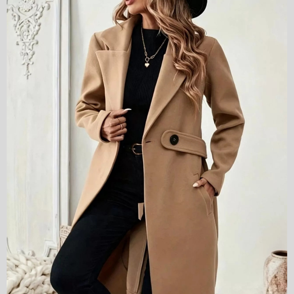 Single-Button Longline Coat