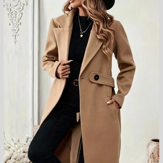 Single-Button Longline Coat