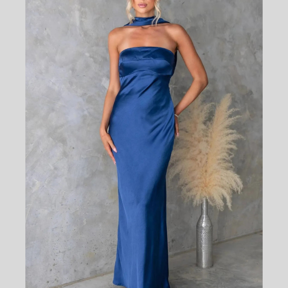 Satin Tube Maxi Dress