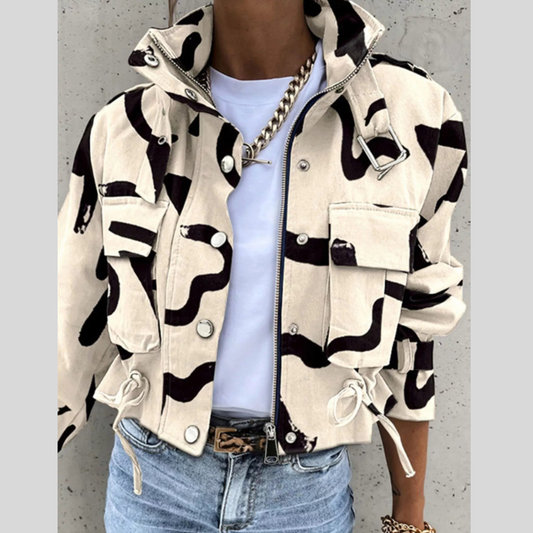 Snap Down Cropped Jacket