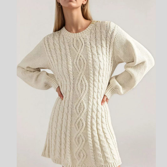 Cable Knit Sweater Mini Dress