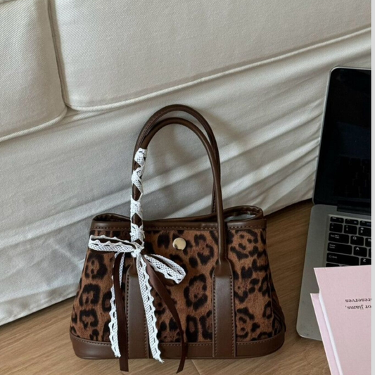 Top Handle Lace-Trimmed Handbag