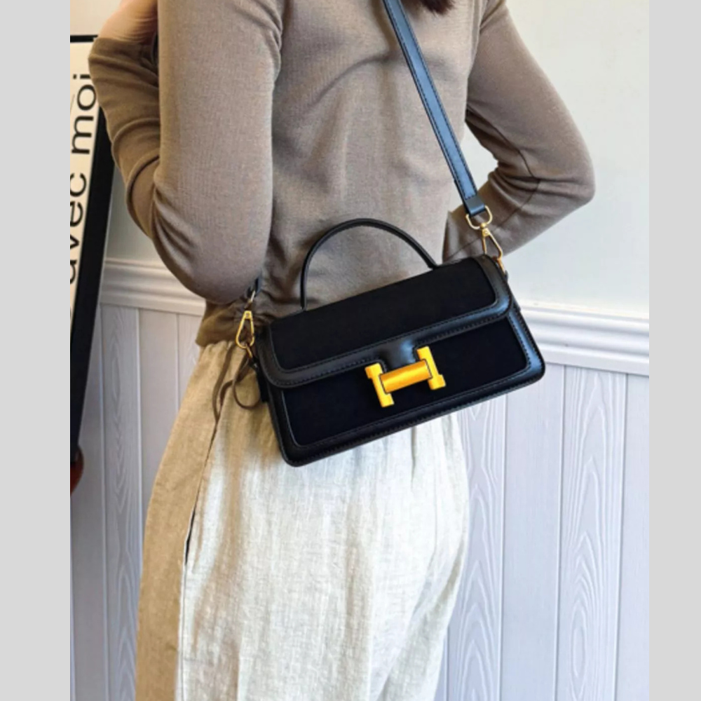 Golden Buckle Crossbody Bag