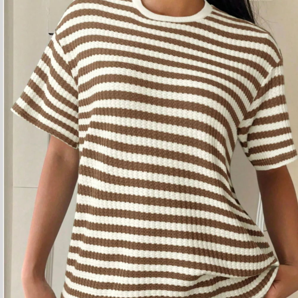 Stylish Round Neck Two-Piece Set