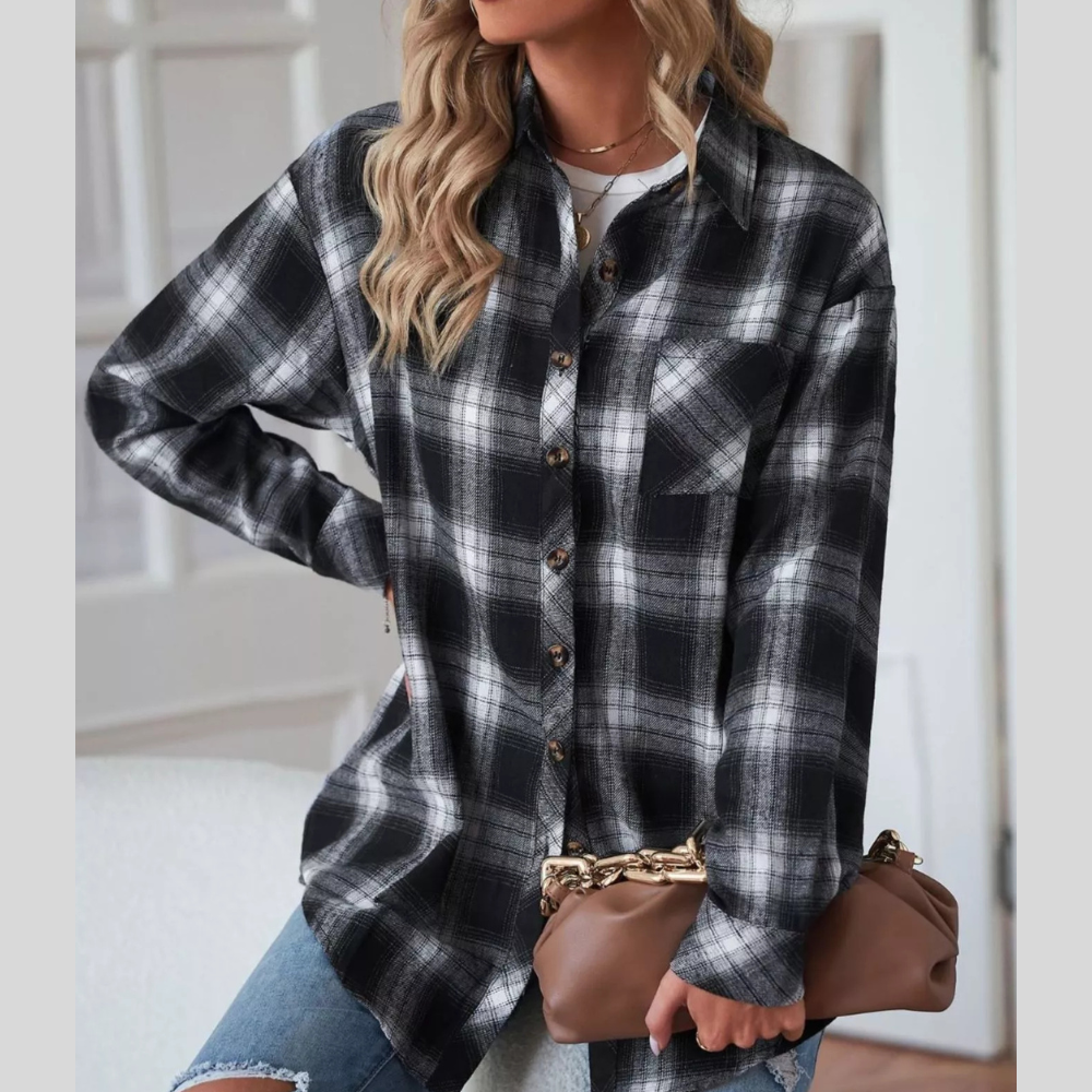 Casual Plaid Button Up Shirt