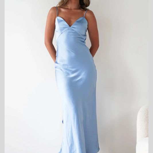 Satin Backless Cami Dress