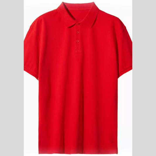 Men's Plus Size Button Detail Short Sleeve Polo Shirt