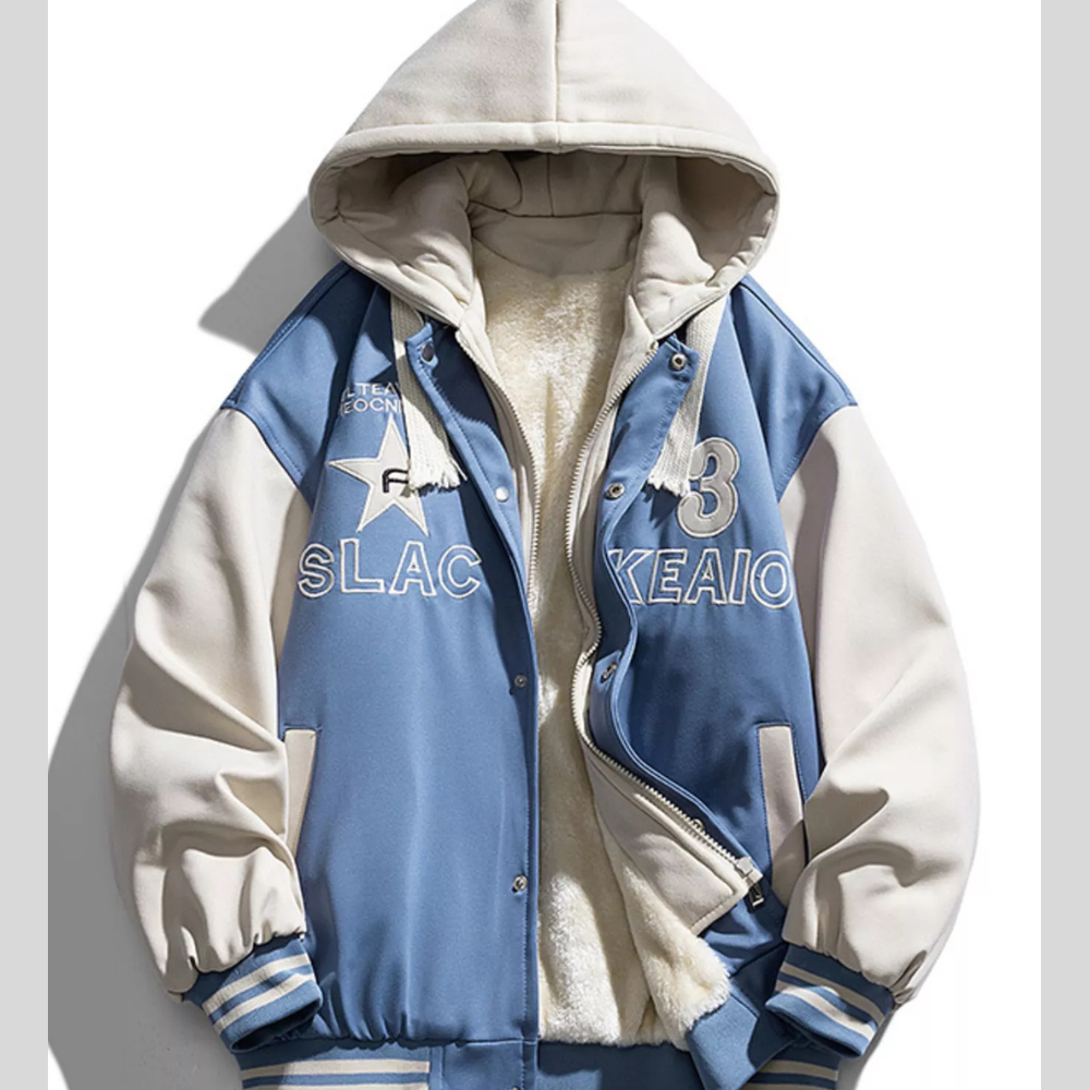 Men's Full Size Zip Up Hooded Jacket Plus Size